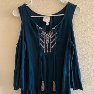 Knox Rose Navy Blue Tunic Top